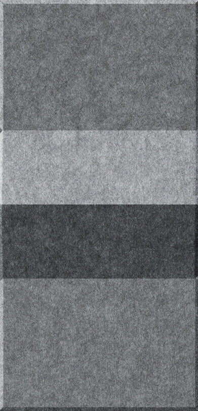 Four gray tiles stacked vertically showing varying shades from dark charcoal to light gray.