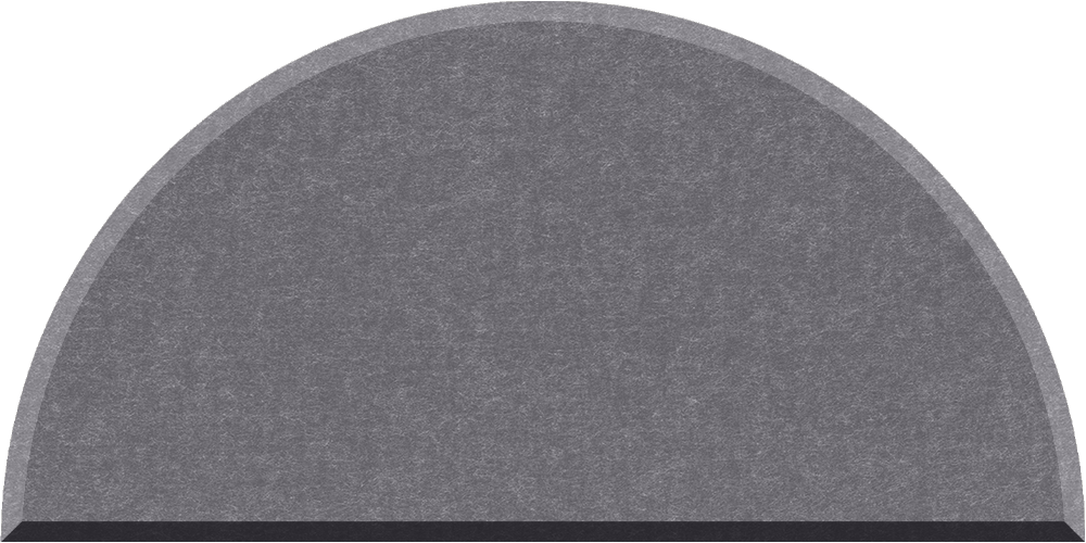Small half circle felt tile in Armor