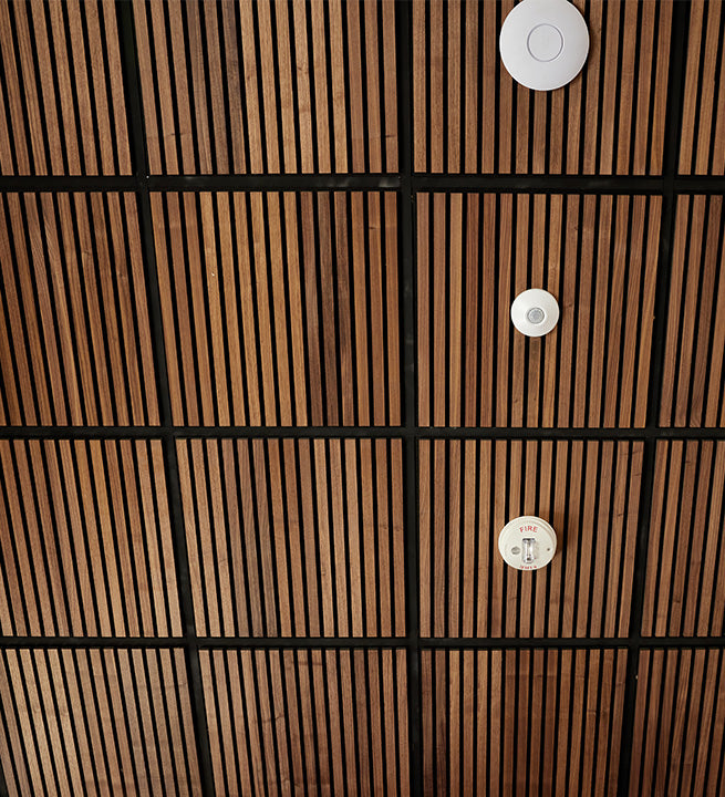 Beautiful view of Walnut Ceiling Treatments For Luxury Condominiums