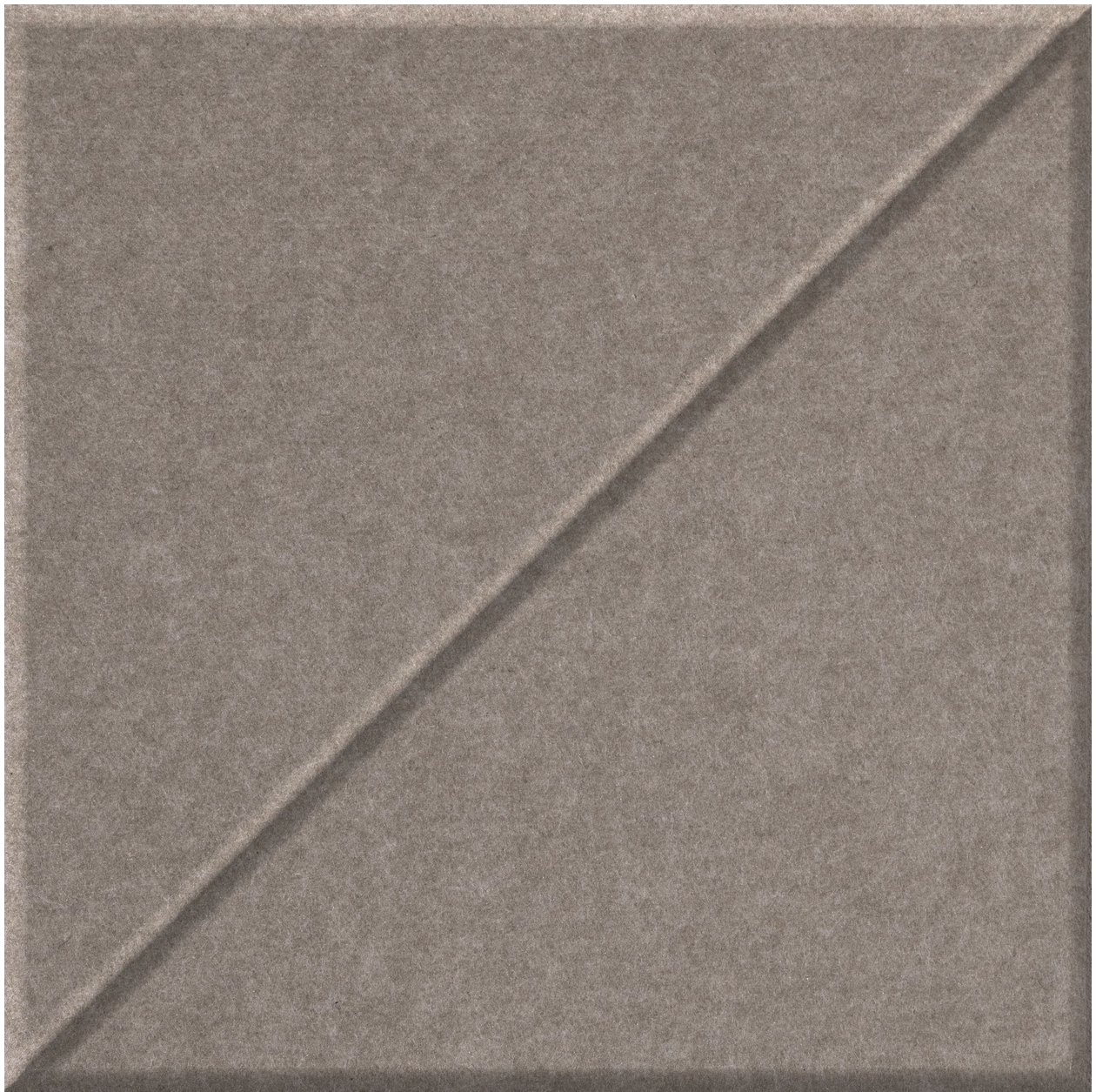 Gray ceramic tile with diagonal slash design running from upper right to lower left.