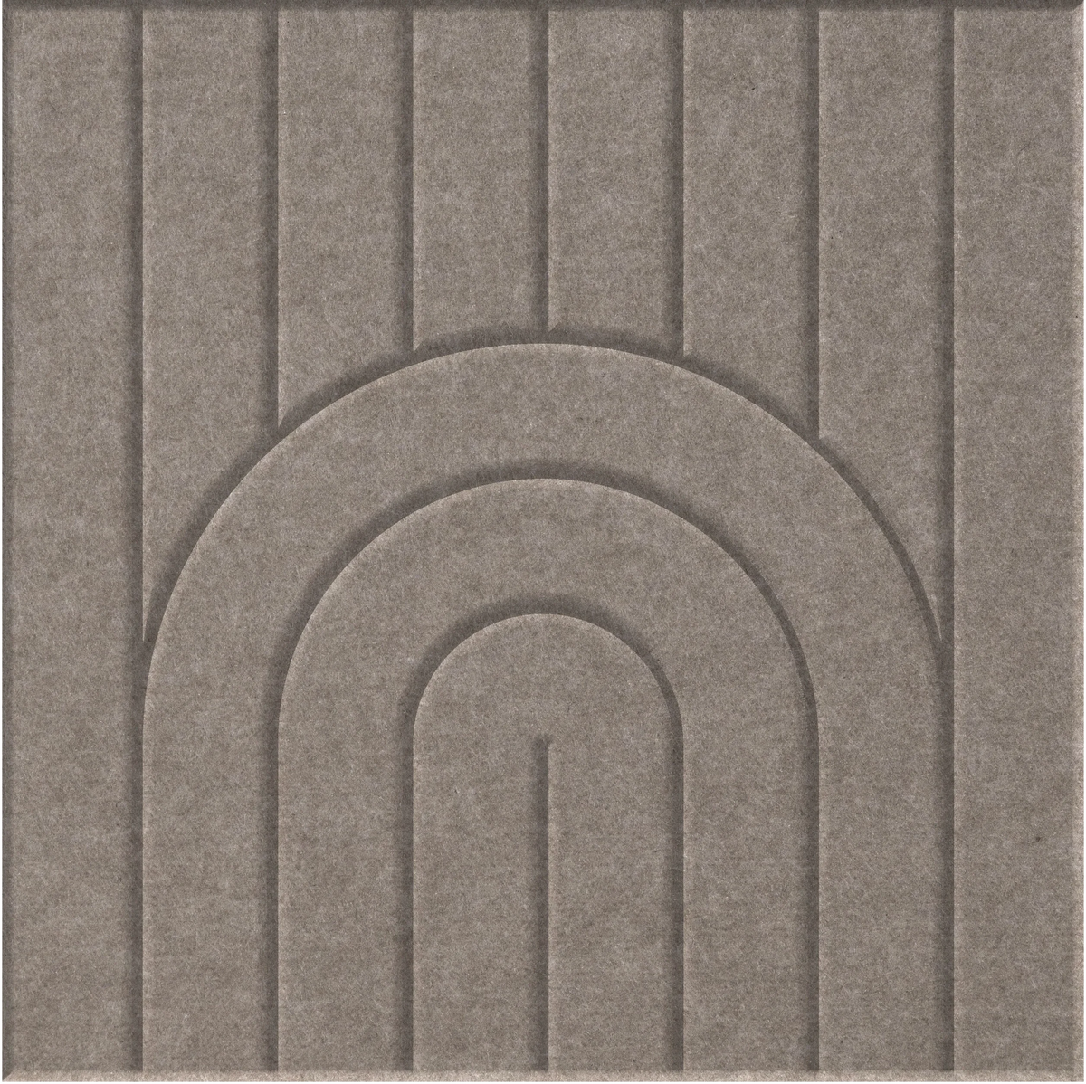 Ash 9mm Engraved Zen felt sample with nested arch grooves