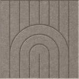 Ash 9mm Engraved Zen felt sample with nested arch grooves