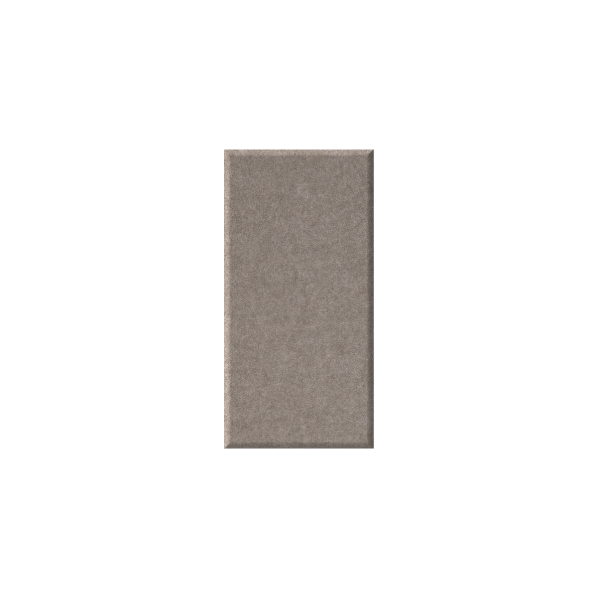 Brown rectangle felt on white background.