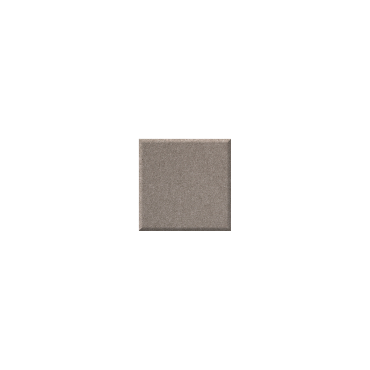 A square sample tile of textured taupe-gray material, centered on a solid white background.