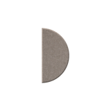 A single semi-circular felt pad in a warm taupe-gray color, shown against a solid white background.