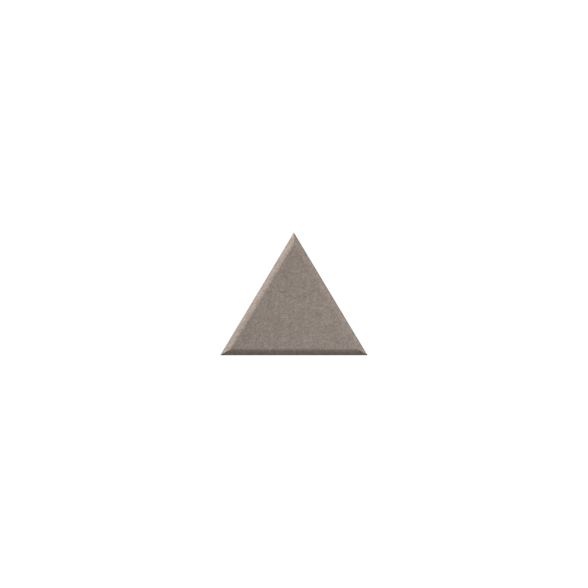 Brownish triangle on a white background.