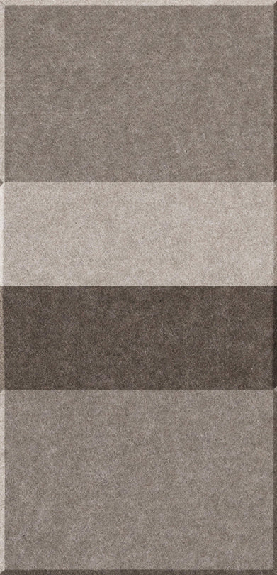 Four rectangular tiles in varying shades of gray and taupe arranged vertically.