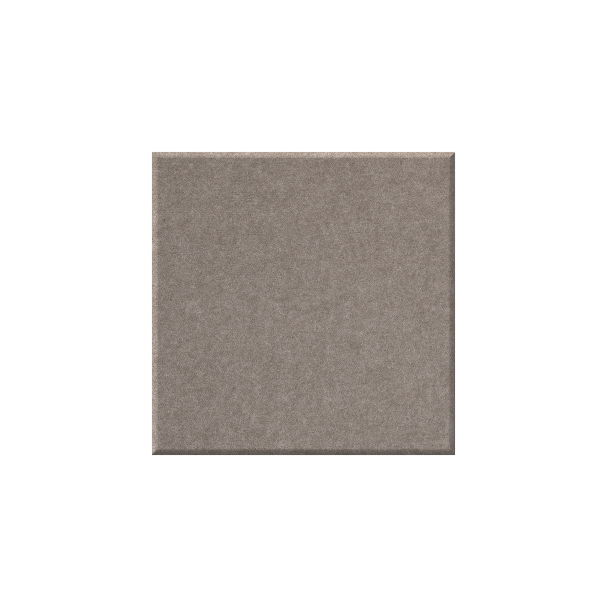 A square textured tile or panel in a warm taupe-gray color, centered on a solid white background.
