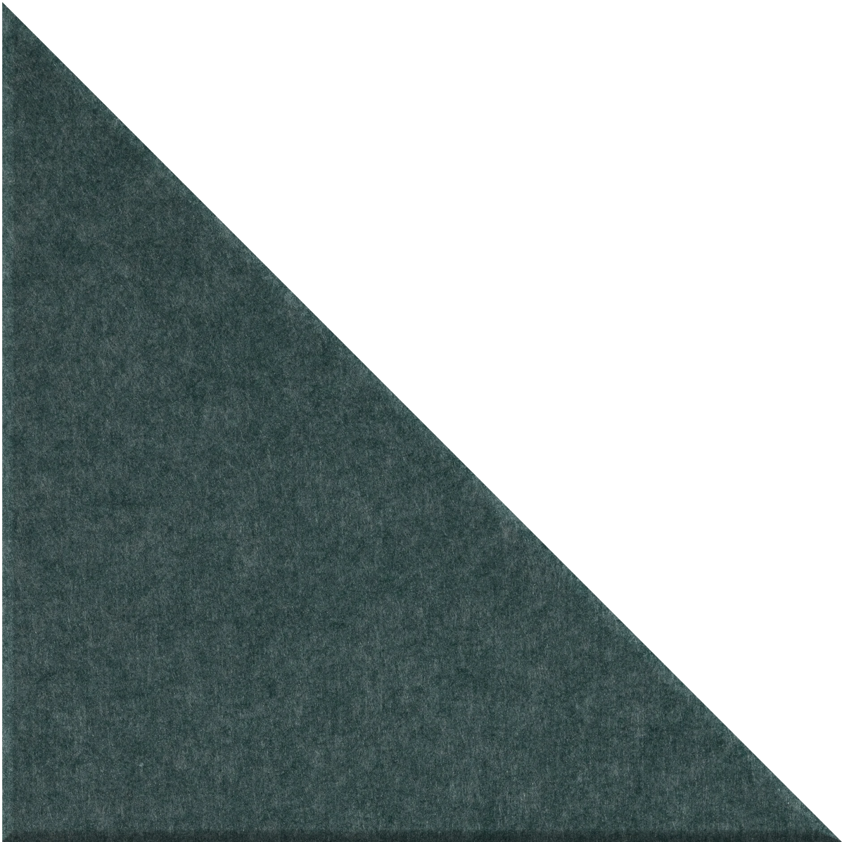 Dark teal right-angle triangle tile with textured surface.