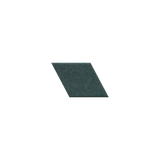 A single dark teal-gray parallelogram tile centered on a solid black background.