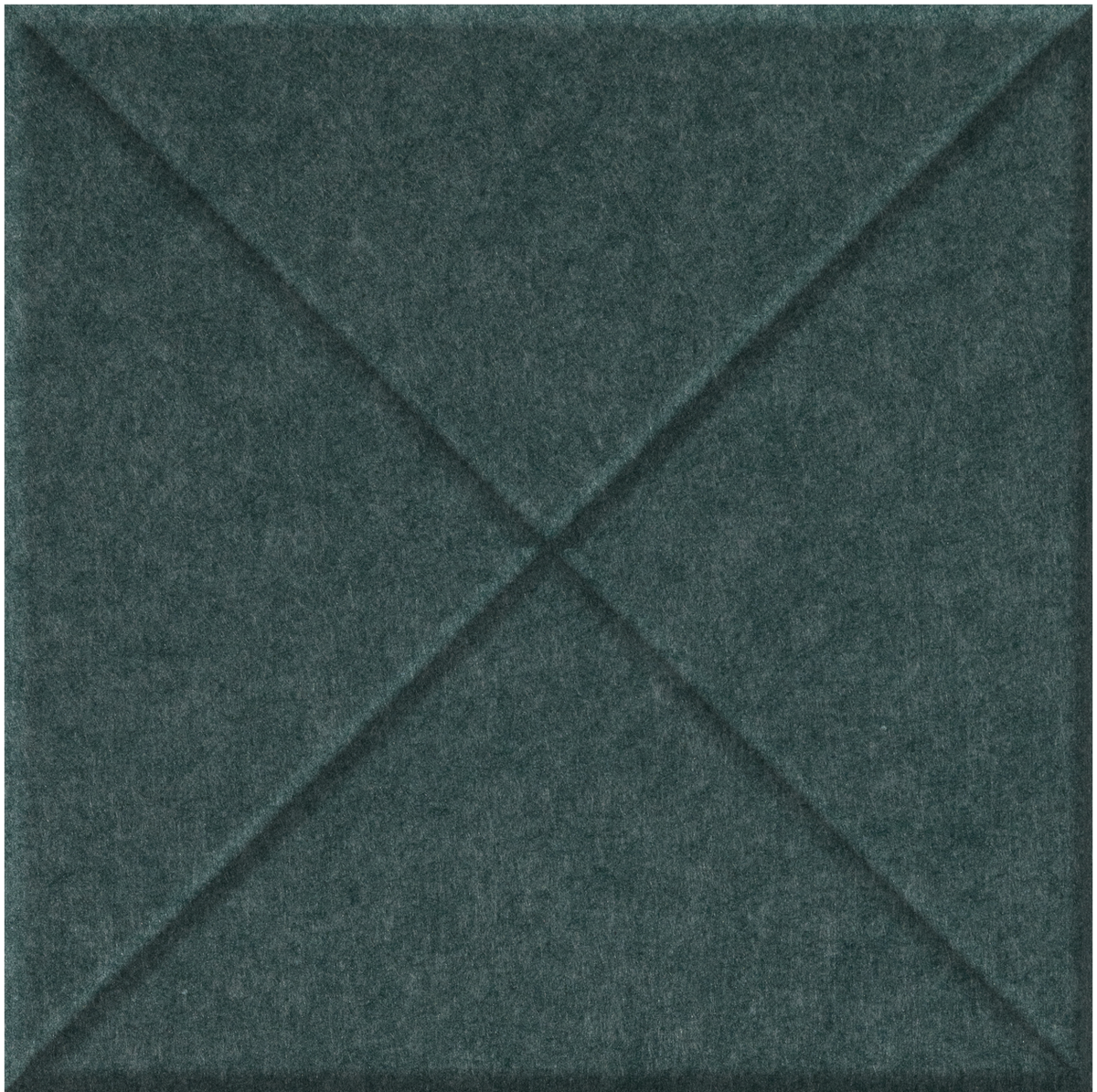 Dark teal tile with diagonal cross pattern and textured surface.