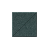 A square dark green felt or fabric swatch with a diagonal seam, centered on a plain white background.