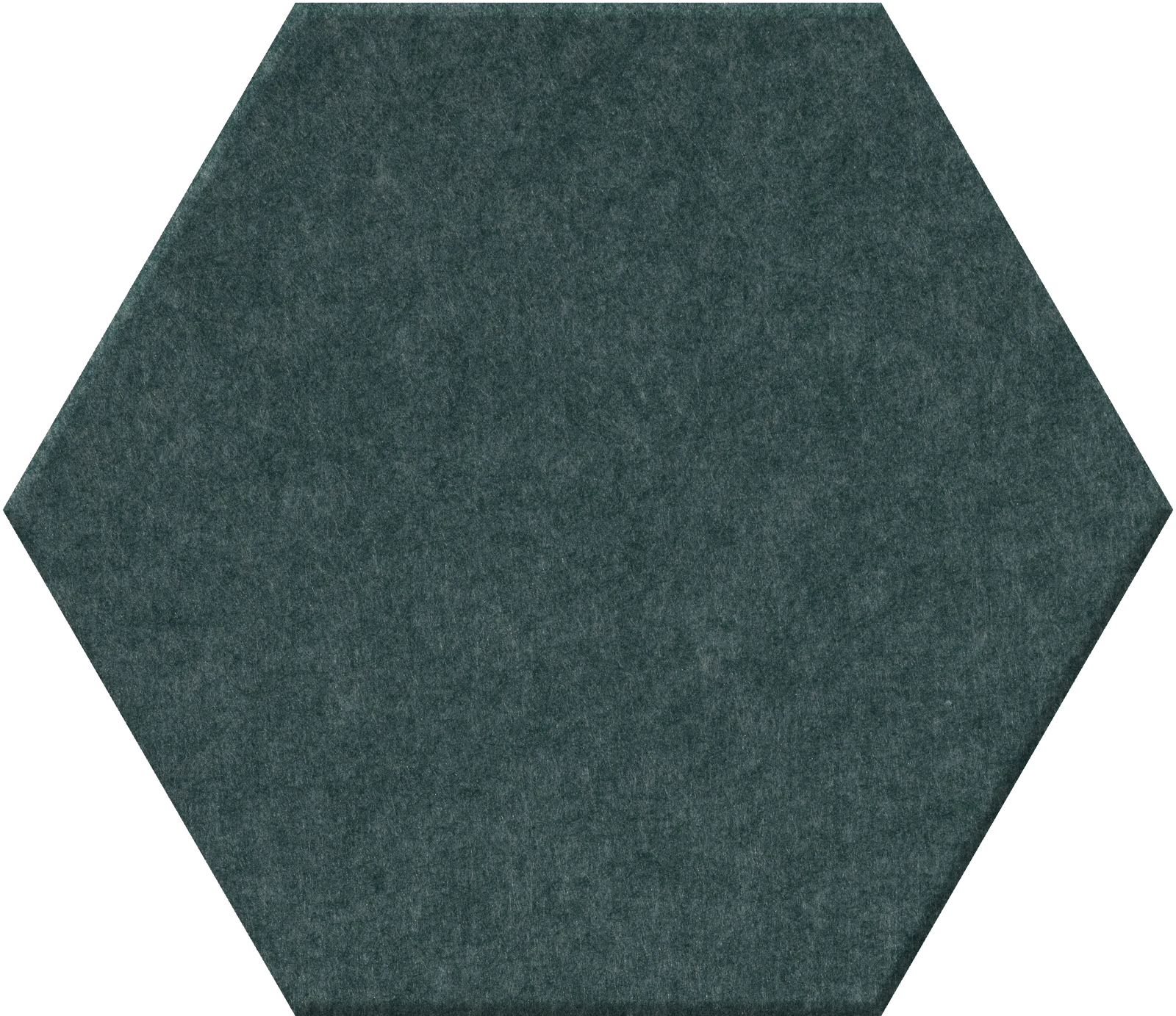 Dark teal hexagonal tile with matte textured surface.