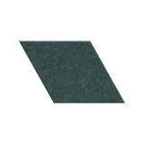 A dark teal-green parallelogram tile or swatch with a textured surface, centered on a plain white background.