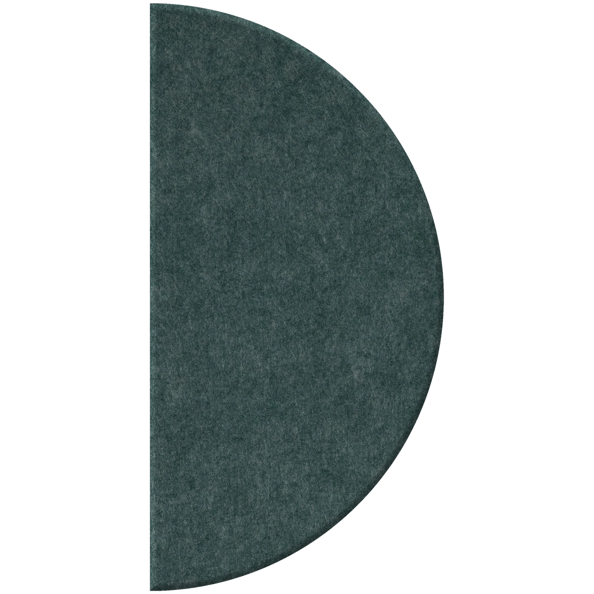 A dark teal green semi-circular rug or mat shown against a plain white background.