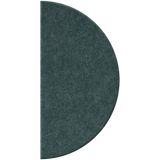 A dark teal green semi-circular rug or mat shown against a plain white background.