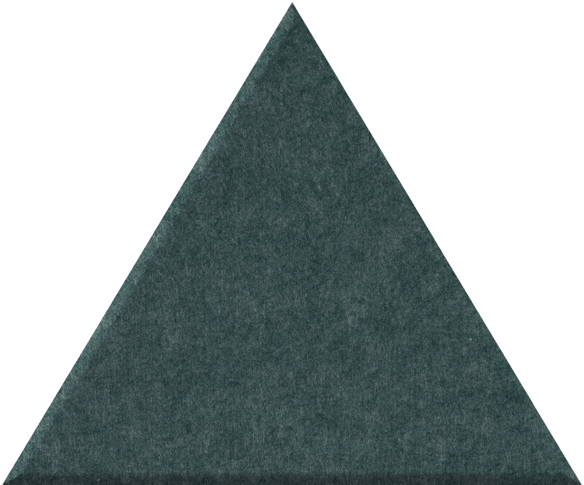 Dark teal triangle tile with textured surface.