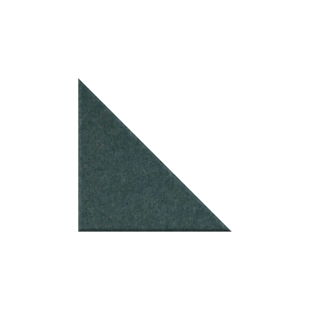 A dark teal-green triangular color swatch with a textured surface, shown on a plain white background.