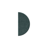 A dark teal green felt letter 'D' cutout, likely for a doorstopper or decorative accent, shown against a solid white background.