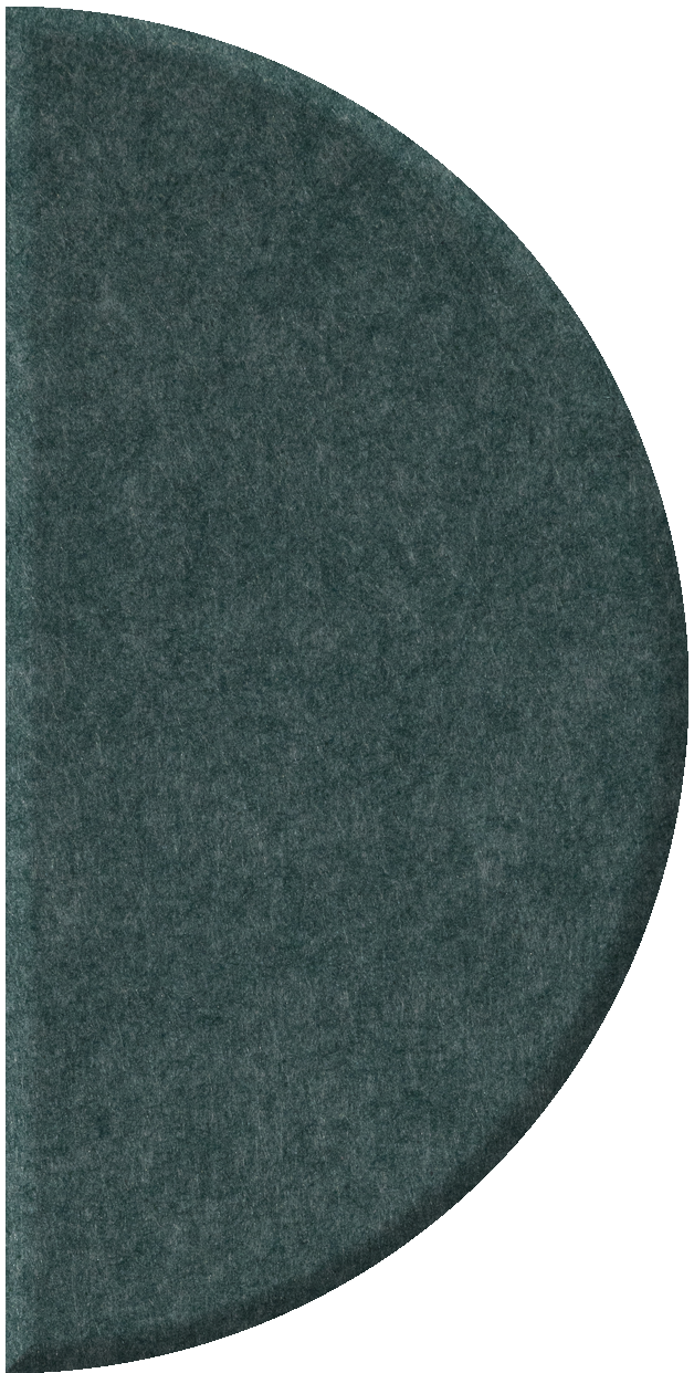 Dark teal half-circle tile with textured surface.
