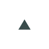 A small dark green textured triangle centered on a plain white background.