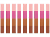 Color swatch with pink and brown gradient on a white background