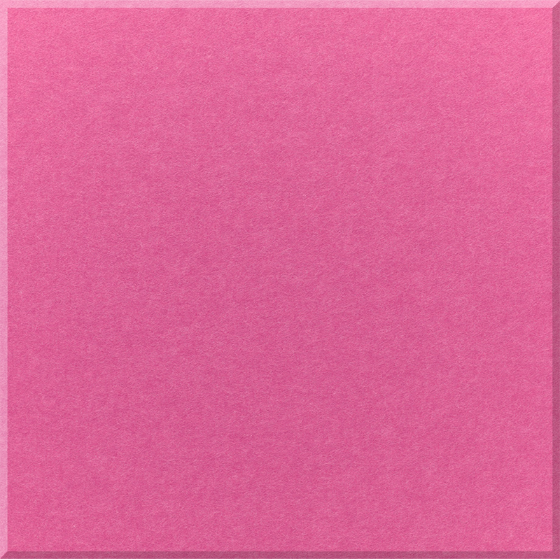 Hot Pink felt tile in a square shape