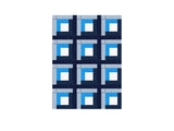 Blue and gray geometric acoustic tile design