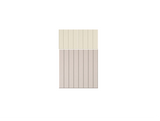 Three vertical parallel panels in cream and beige tones, with smaller panels on top and larger panel below.