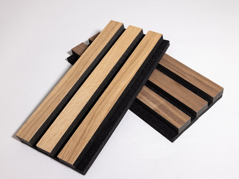 Oak and Walnut Wood Slat Samples