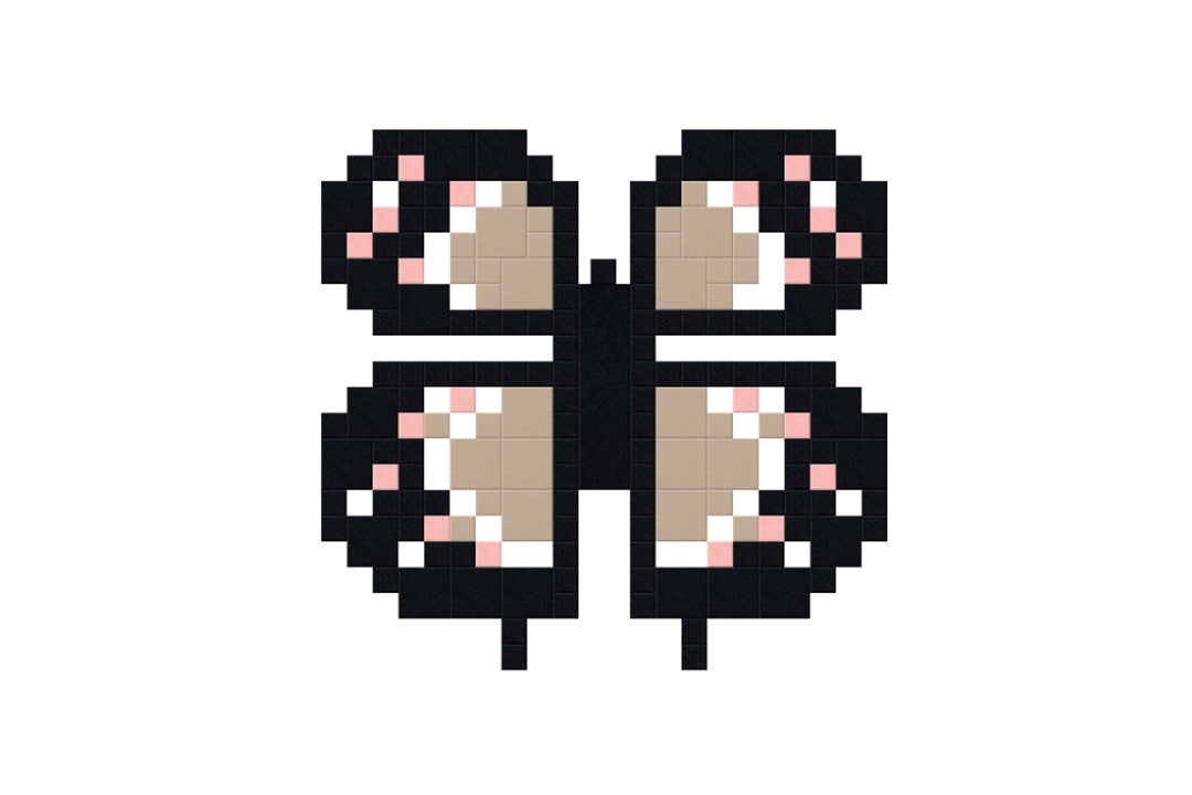 Multicolor butterfly Felt Right design made from sound-dampening acoustic felt panels