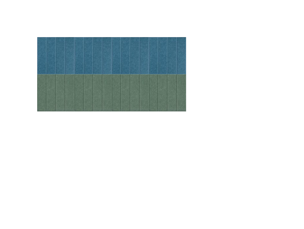 Rectangular design with blue textured top half and sage green textured bottom half separated by horizontal line.