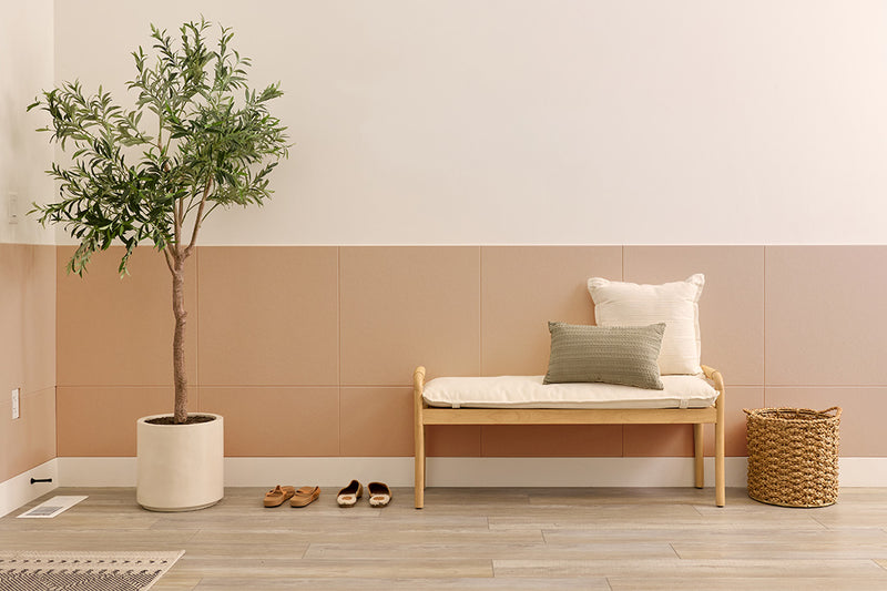 Light Brown Wainscoting in Entryway