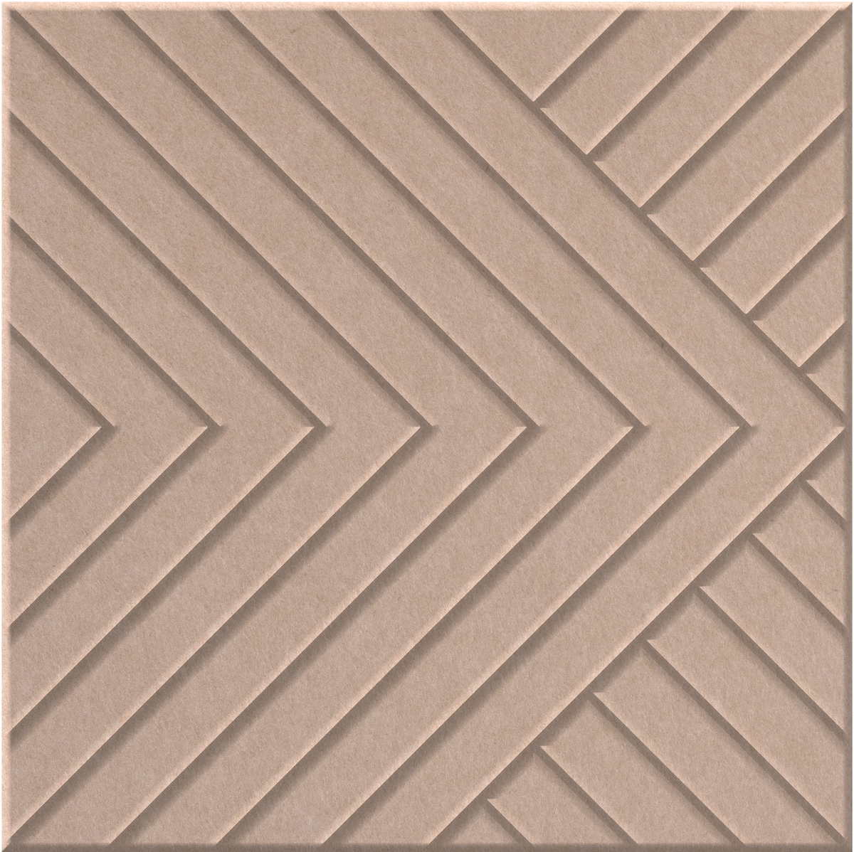 Cashmere 9mm Engraved Converge felt sample with chevron grooves