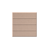 A square beige tile or panel with horizontal grooved lines, shown against a plain white background.