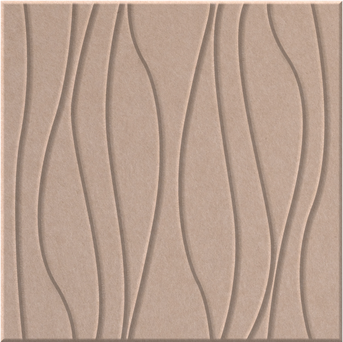 Cashmere 9mm Engraved River felt sample with wavy vertical grooves