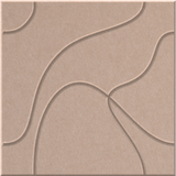 Cashmere 9mm Engraved Topo felt sample with flowing topographic line grooves