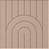 Cashmere 9mm Engraved Zen felt sample with nested arch grooves