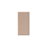 A rectangular, textured beige tile or panel with a thin metallic gold border, centered on a solid white background.