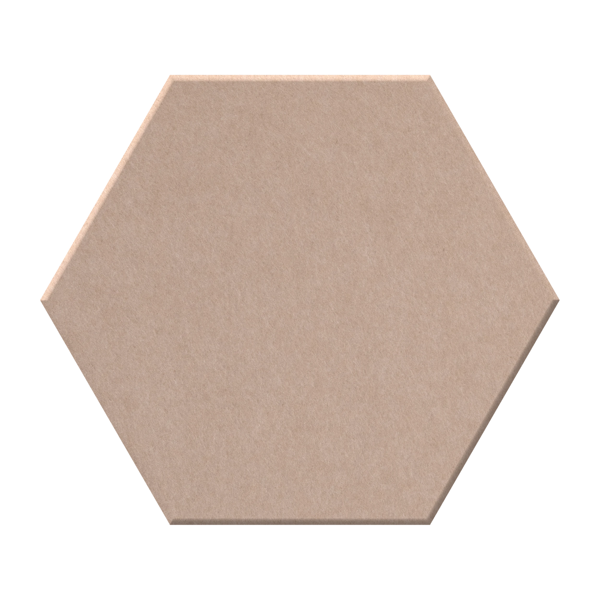 A single hexagonal tile with a matte, textured surface in a muted light blue-gray color, shown against a plain white background.