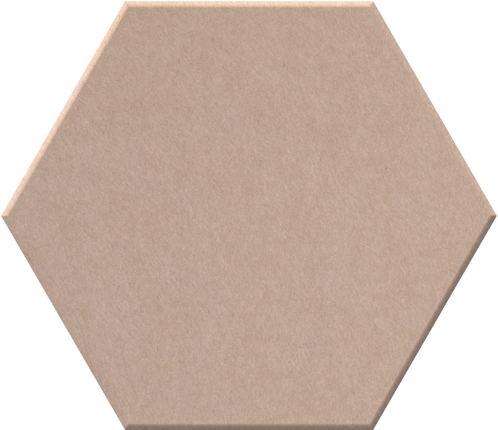 Beige hexagonal tile with matte finish and subtle texture.