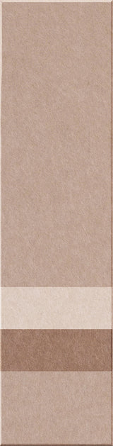 A close-up color swatch showing a warm taupe-beige textured surface with a horizontal band of light beige and a darker brown band near the bottom.