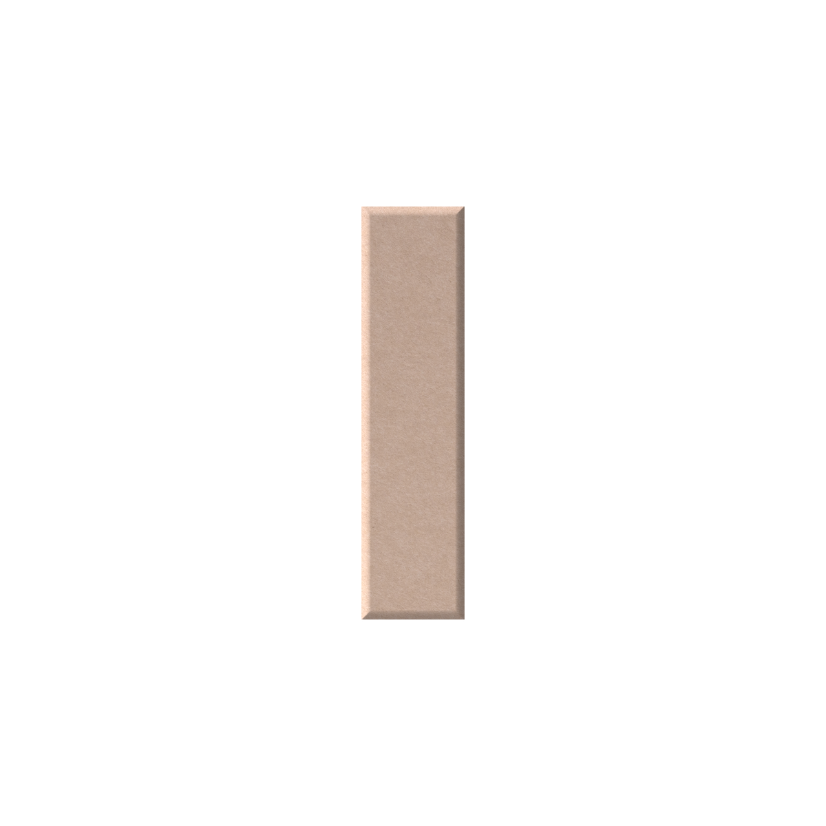 A single rectangular beige textured panel or tile centered on a plain white background.