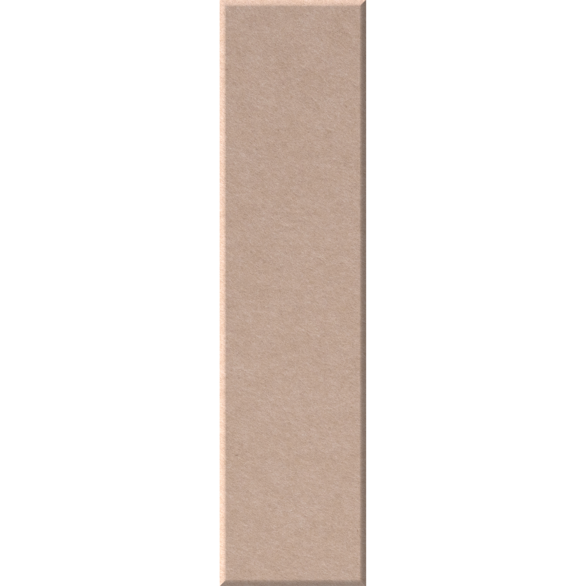 A vertical rectangular swatch showing a textured, warm beige material sample on a plain white background.