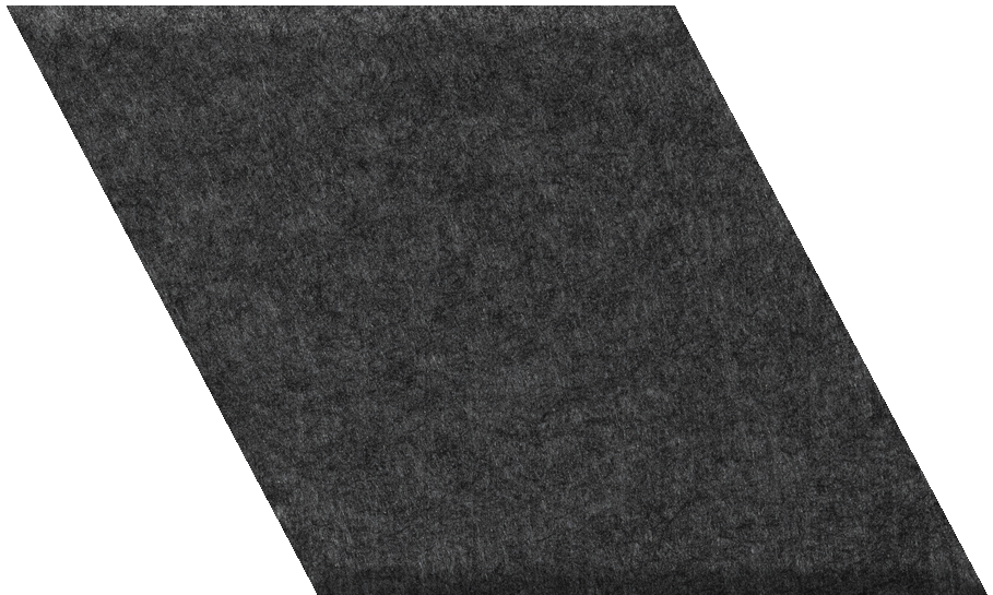 Dark gray diamond-shaped tile with textured surface on white background.