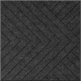 Cast 9mm Engraved Converge felt sample with chevron grooves