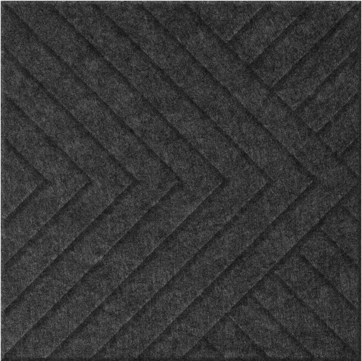 Cast 9mm Engraved Converge felt sample with chevron grooves