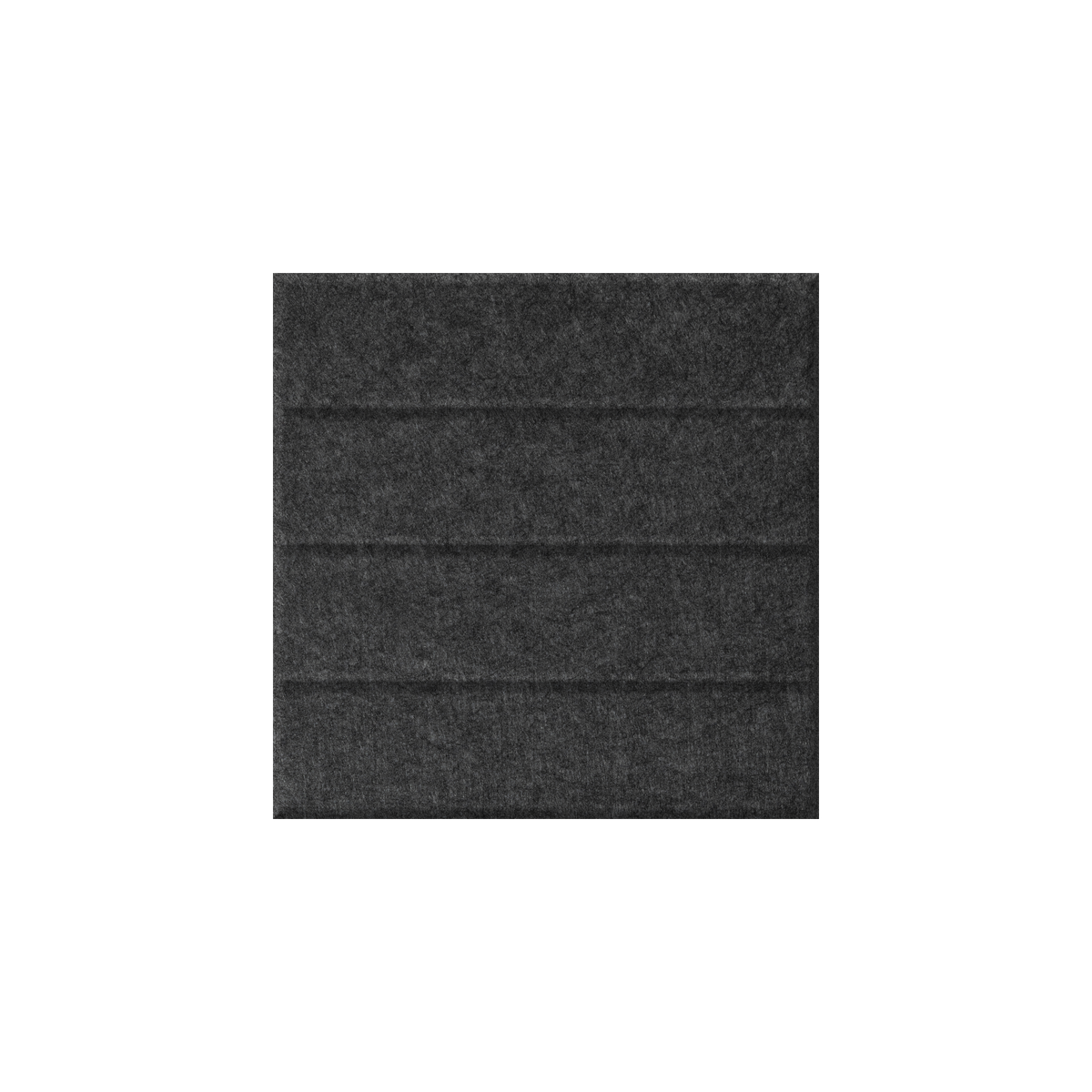 Black textured felt tile on white background