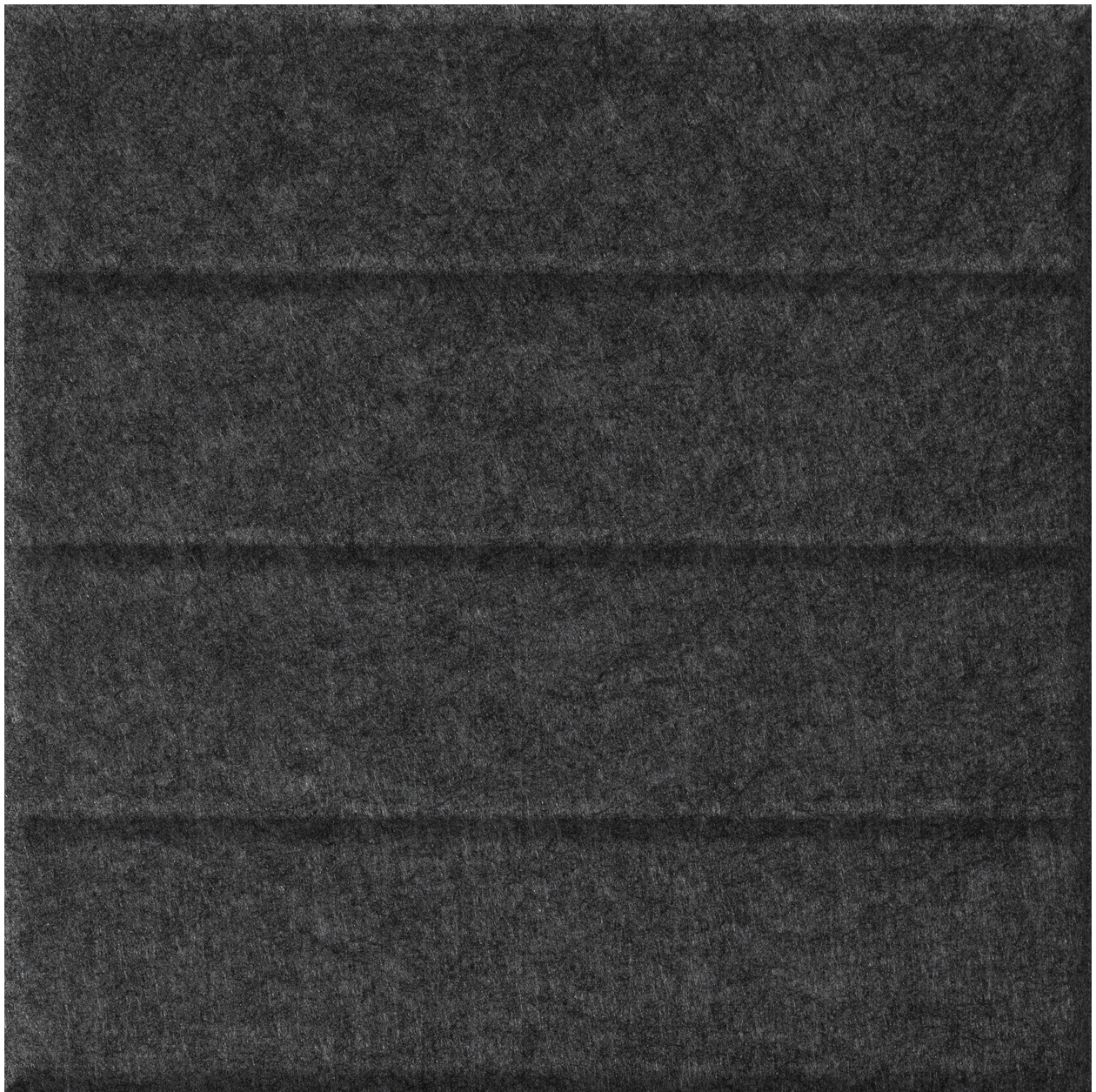 Dark gray textured tile with horizontal grout lines dividing surface into four equal rectangular sections.