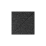 A square dark charcoal gray fabric sample with a diagonal stitched seam, centered on a plain white background.